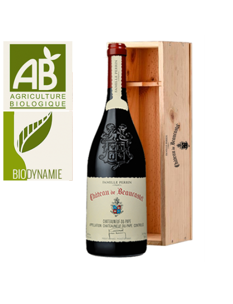 Château de Beaucastel Châteauneuf-du-Pape Rouge 2013 Jéroboam - Caisse Bois d'origine d'1 Jéroboam