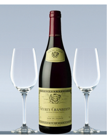 Coffret vin millésime 2001 Bourgogne Rouge et 2 verres de dégustation
