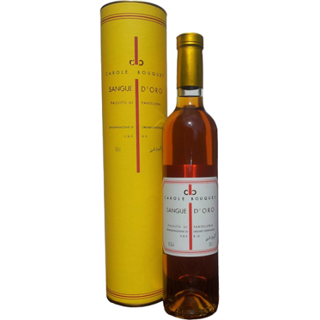 Carole Bouquet Sangue d'Oro Muscat Passito di Pantelleria Blanc Liquoreux 2012 1/2 bouteille - Avec étui