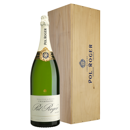 Champagne Pol Roger Brut Balthazar 12 litres - Caisse Bois d'origine d'1 Salmanazar
