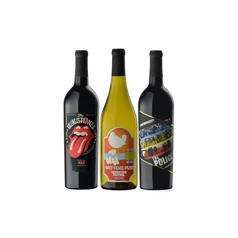 Coffret vin Rock rouge et blanc 3 bouteilles