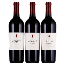 Coffret Bois Vérité Wines Sonoma USA 3 bouteilles