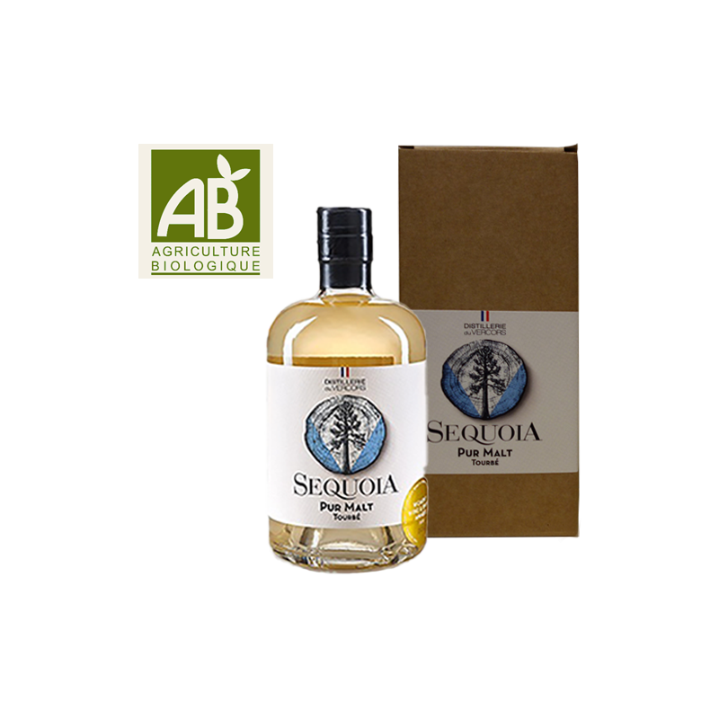 Distillerie du Vercors Whisky Pur Malt Séquoia Tourbé Bio - Avec étui