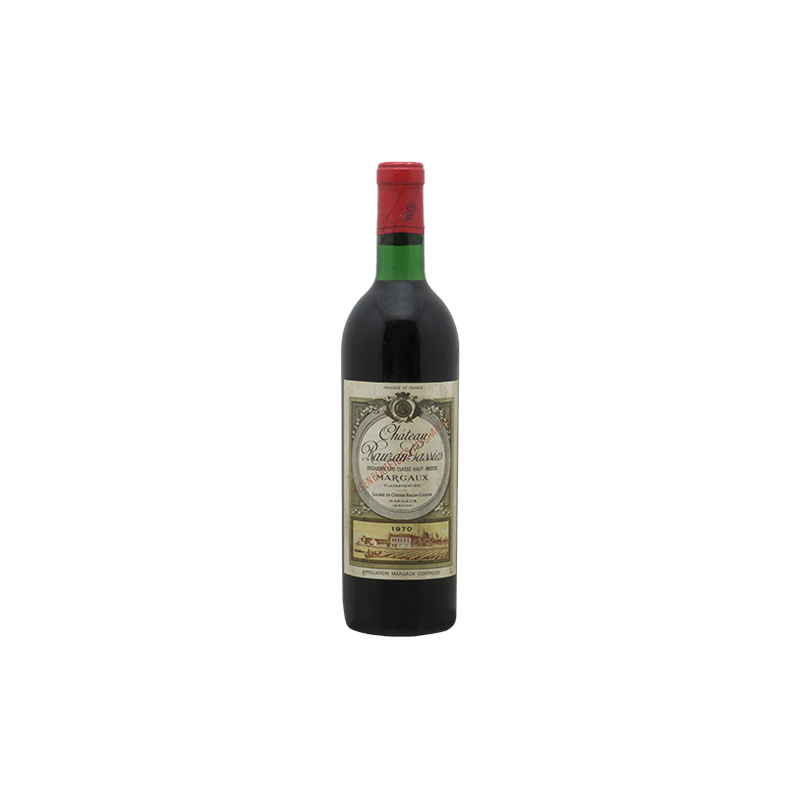 Château Rauzan-Gassies Margaux 2ème Grand Cru Classé Rouge 1970