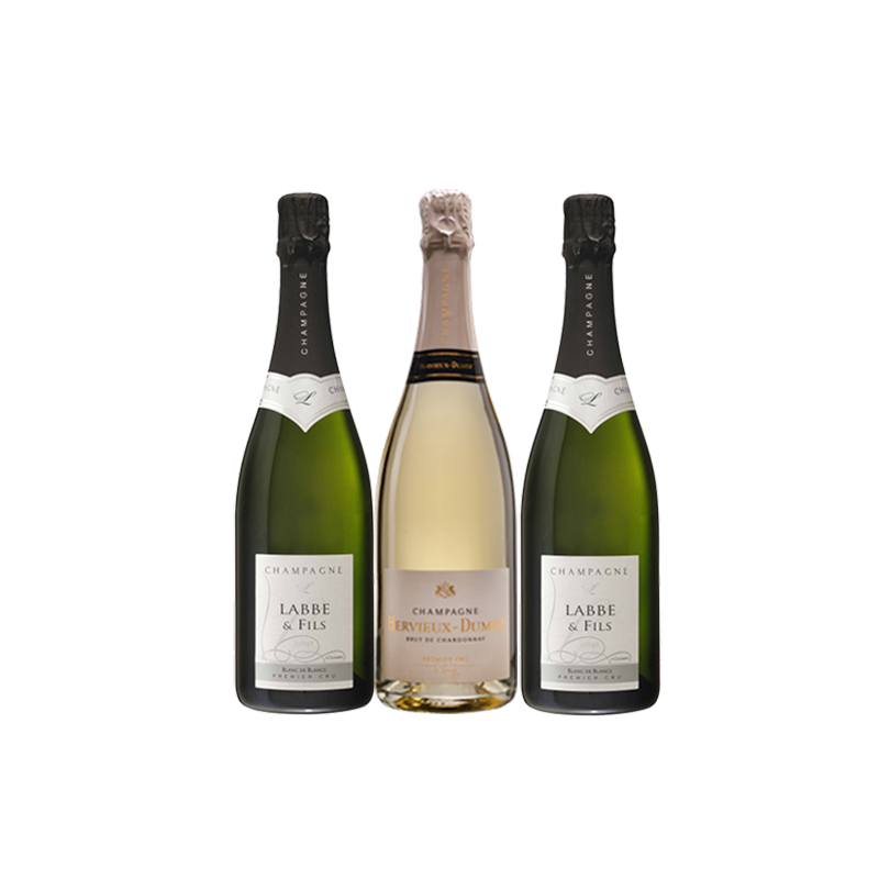 Coffret Champagne Blanc de blancs 3 bouteilles