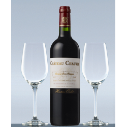 Coffret vin Saint-Emilion Grand Cru Classé et 2 verres de dégustation