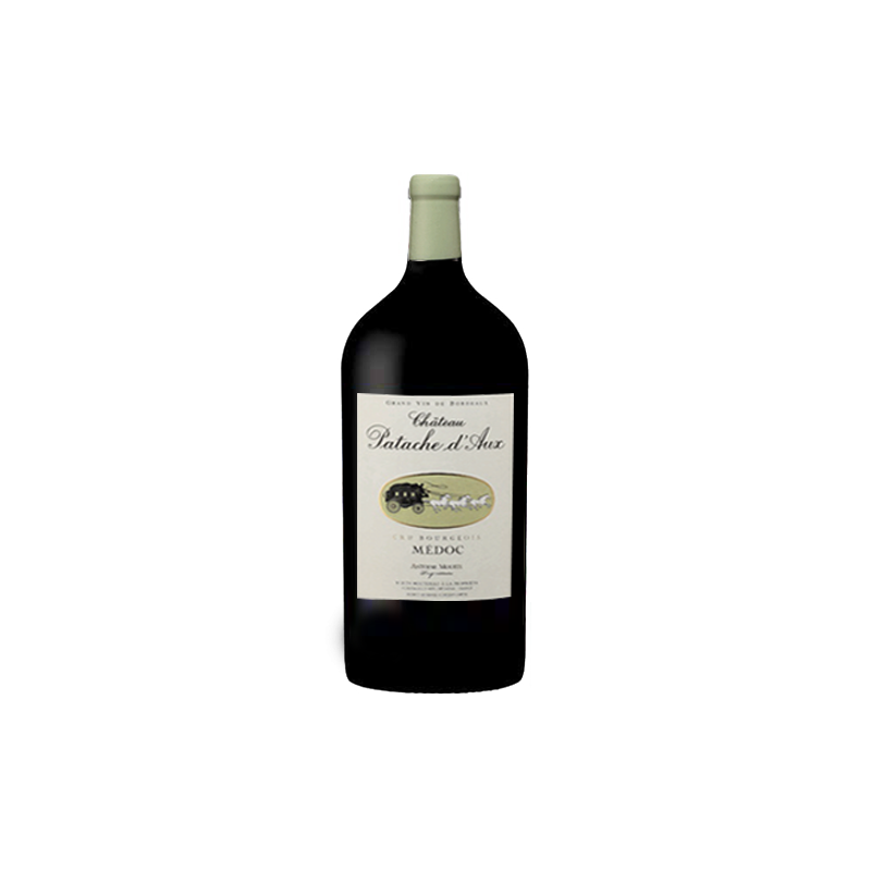 Château Patache d'Aux Médoc Cru Bourgeois Rouge 2014 Double-Magnum 3 litres - Caisse Bois d'origine d'1 Double-Magnum