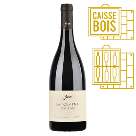 Domaine Garon Côte-Rôtie Lancement 2015 - Caisse Bois d'origine de 6 bouteilles