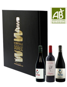 Coffret cadeau vin Noël : 2 bouteilles prestige en coffret bois Noël