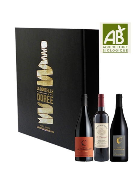 Coffret vin Languedoc Agriculture Biologique Sélection 3 bouteilles