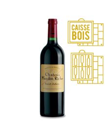 Château Moulin Riche Saint-Julien Rouge 2013 - Caisse Bois d'origine de 6 bouteilles