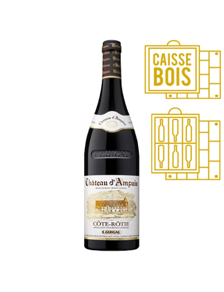 Domaine Guigal Côte-Rôtie Château d'Ampuis 2017 - Caisse Bois d'origine de 6 bouteilles
