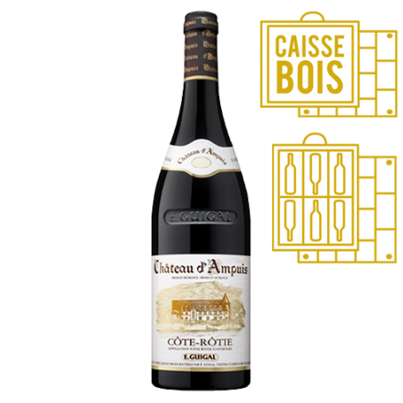 Domaine Guigal Côte-Rôtie Château d'Ampuis 2017 - Caisse Bois d'origine de 6 bouteilles