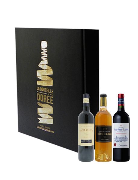 Coffret vin Bordeaux 3 bouteilles Millésime 2010