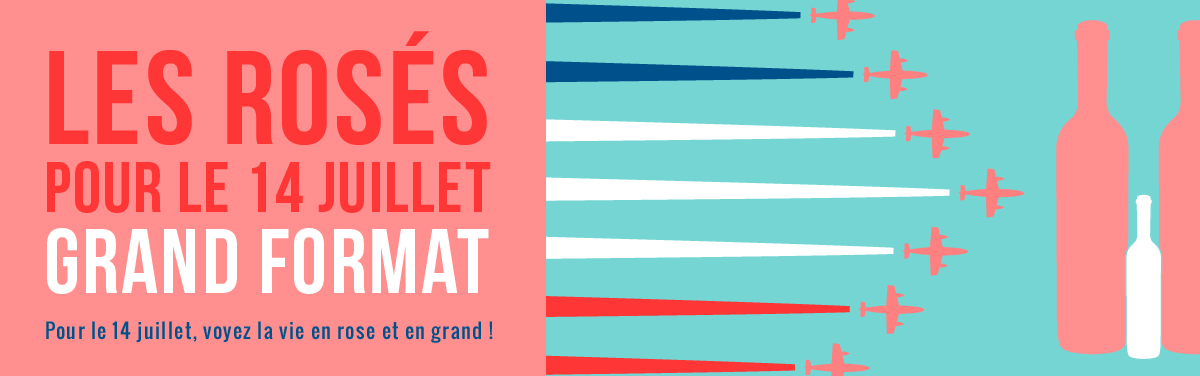 Vins rosés en grand format