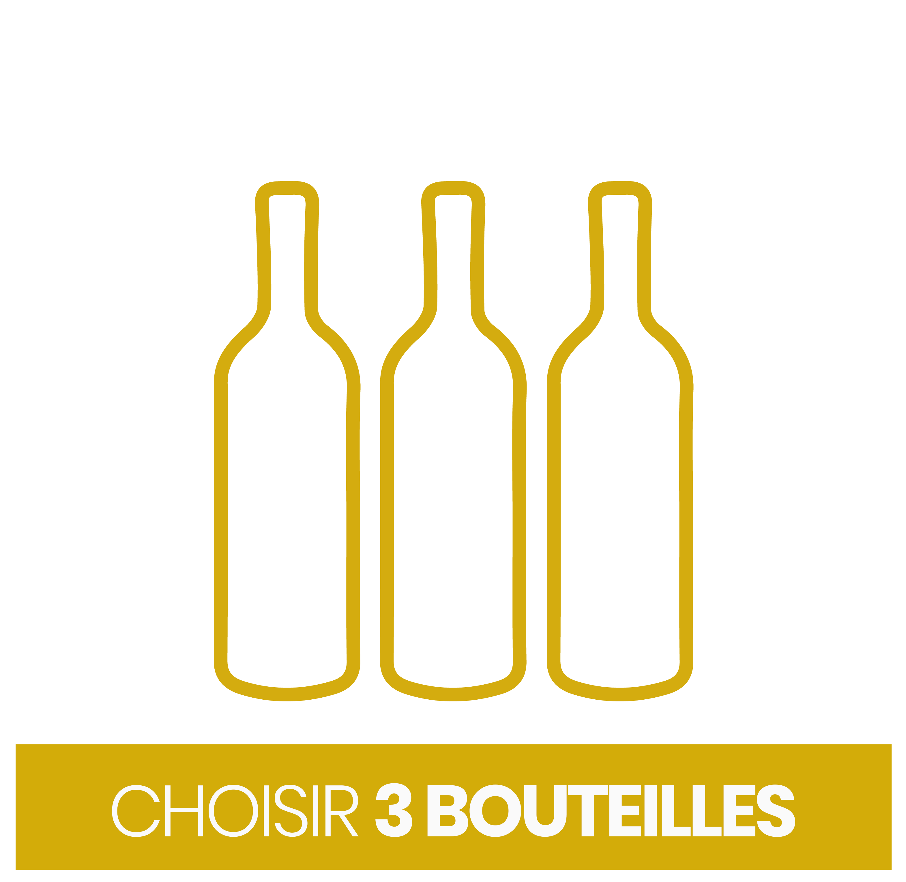 Etape 2 : choisir vos 3 bouteilles de vin ou de Champagne Choisir trois bouteilles
