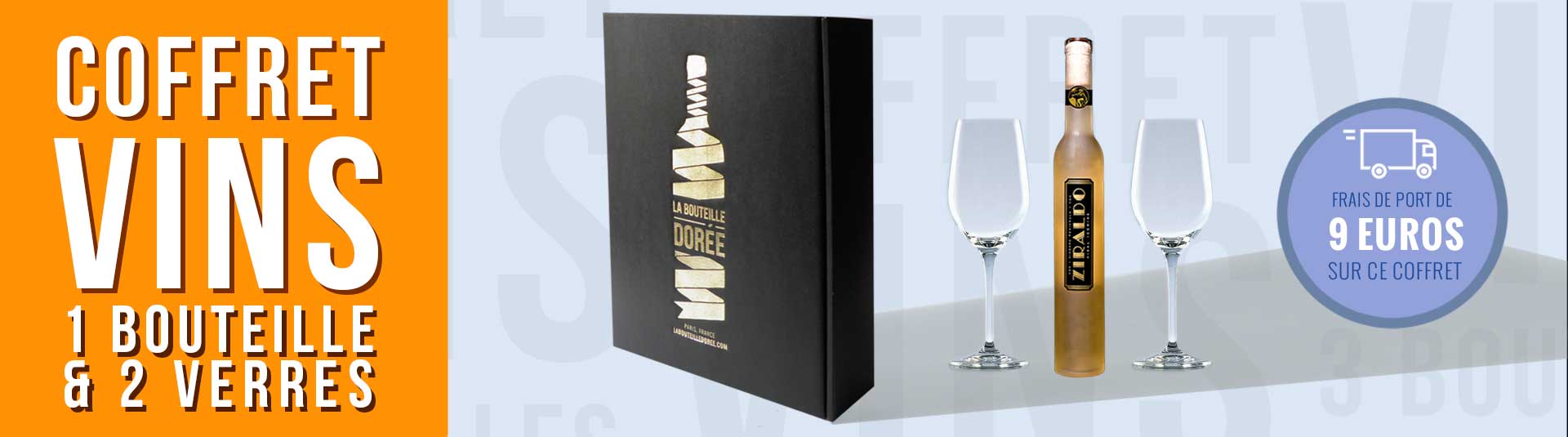 Coffret vin de glace Canada et 2 verres