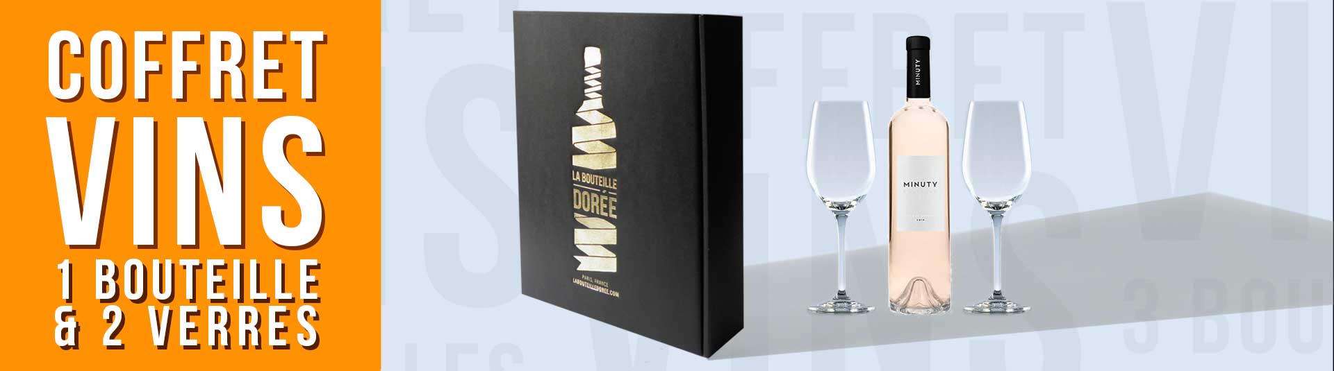 Coffret Vin Rosé Château Minuty et 2 verres