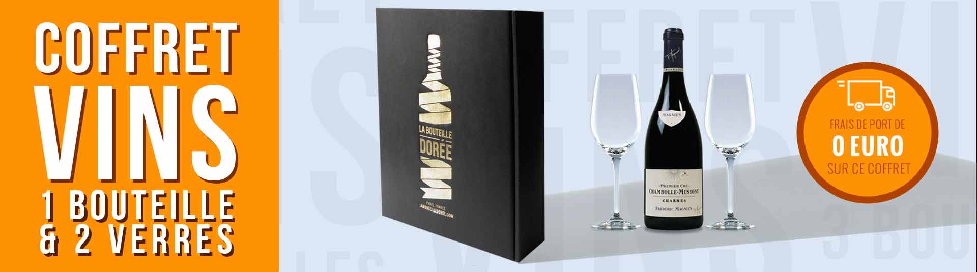 coffret vin Chambolle-Musigny 1er Cru et 2 verres