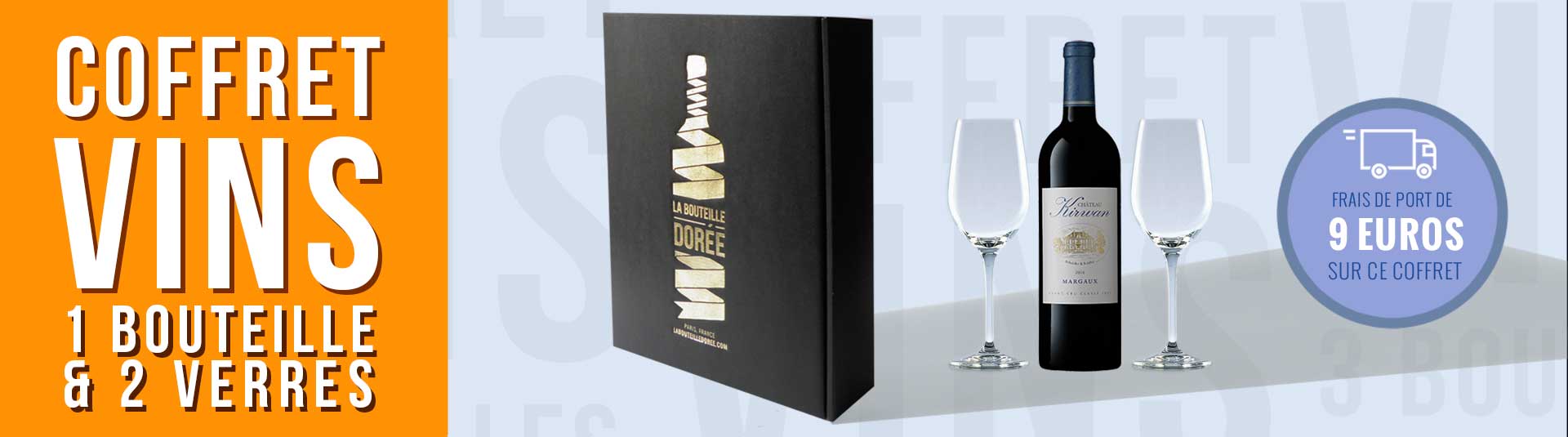 Coffret Margaux Grand Cru Classé et 2 verres