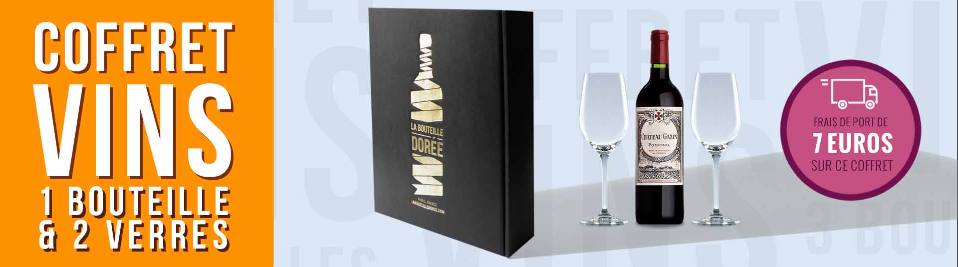 Coffret Pomerol et 2 verres