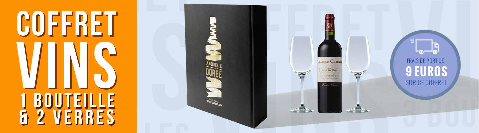 Coffret Saint-Emilion Grand Cru Classé et 2 verres