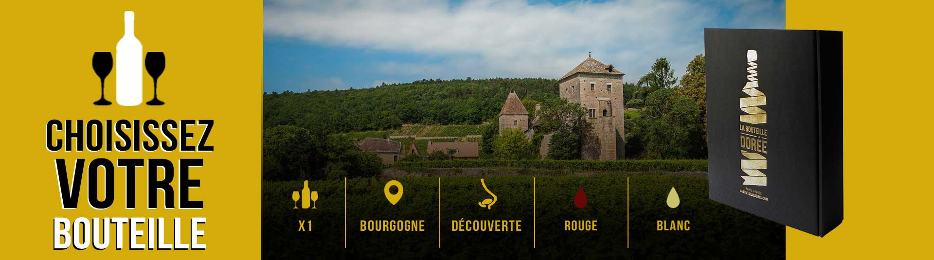 Composez votre coffret cadeau avec une bouteille de vin et deux verres de dégustation