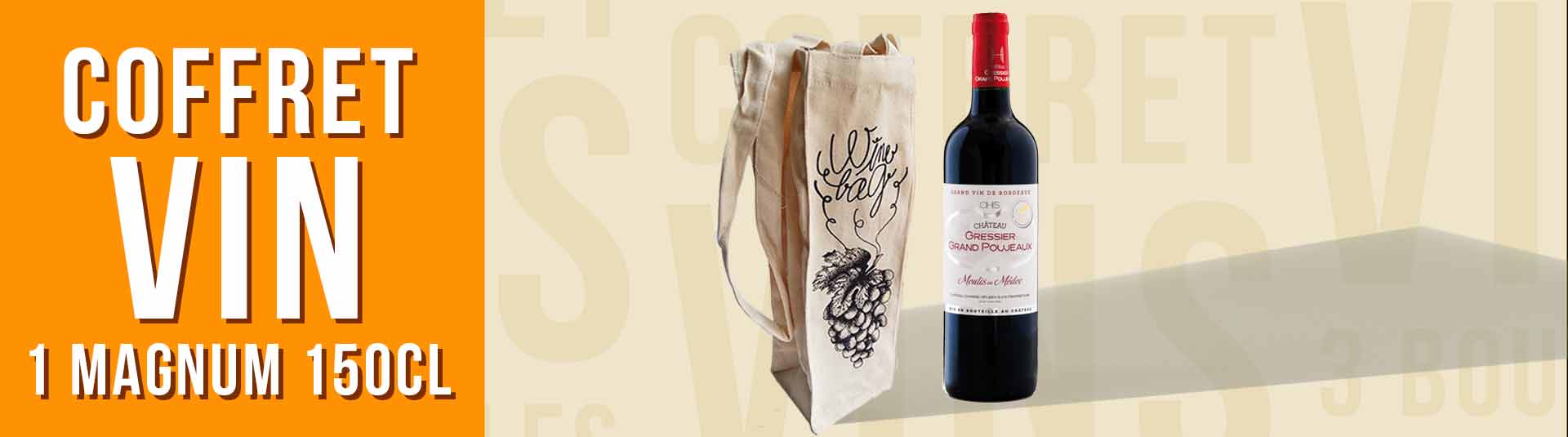 Coffret cadeau vin 1 Magnum Médoc