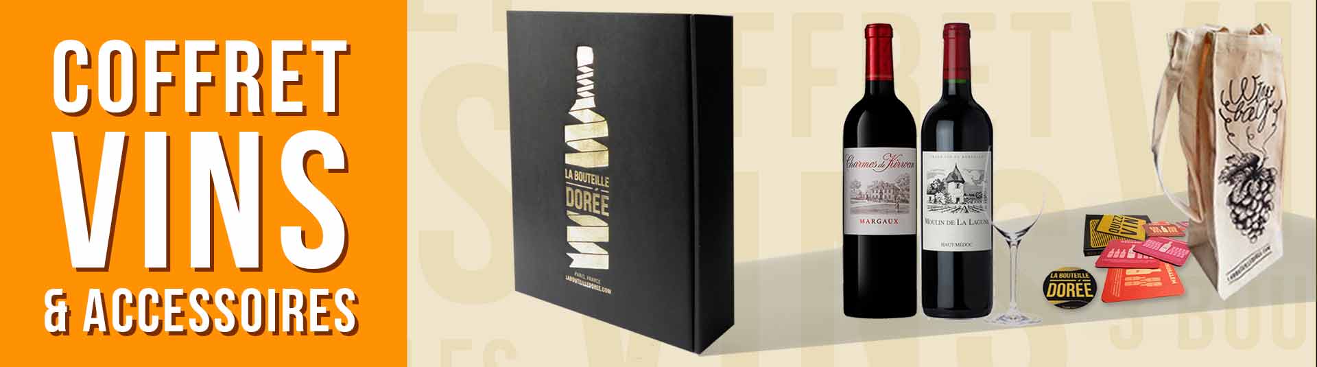 Coffret vin 2 bouteilles Bordeaux + Accessoires