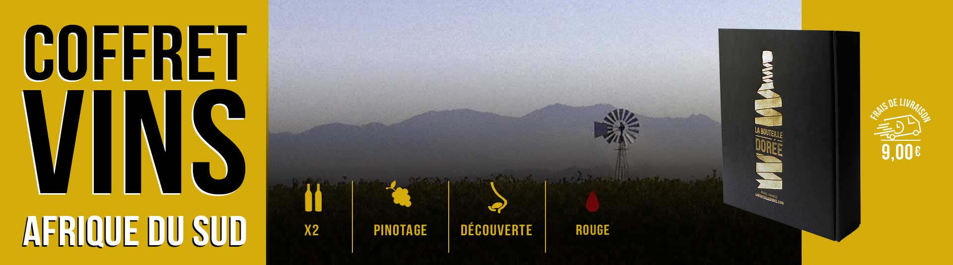 Coffret vin Pinotage Afrique du Sud 2 bouteilles