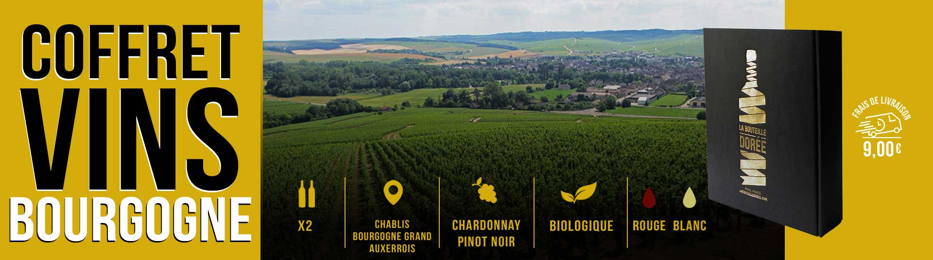 Coffret vin Bourgogne BIO 2 bouteilles