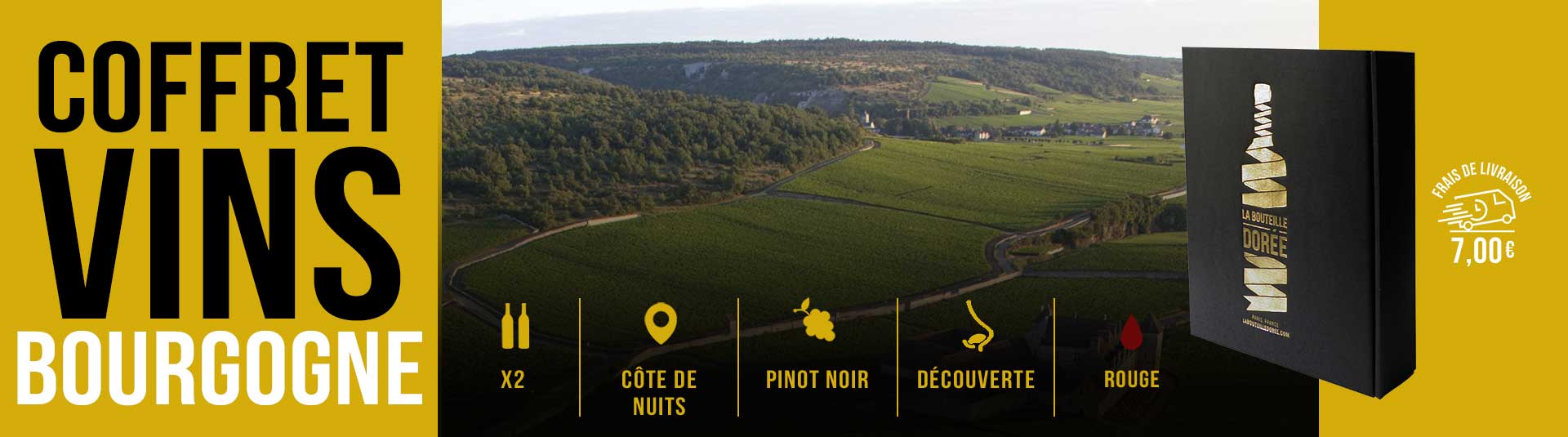 Coffret vin Bourgogne Côte de Nuits Sélection 2 bouteilles