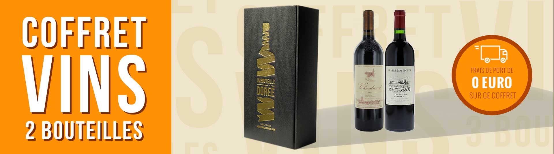 Coffret vin rouge Bordeaux Saint-Emilion 3 bouteilles Coffret vin rouge Bordeaux Saint-Emilion Grand Cru 2 bouteilles