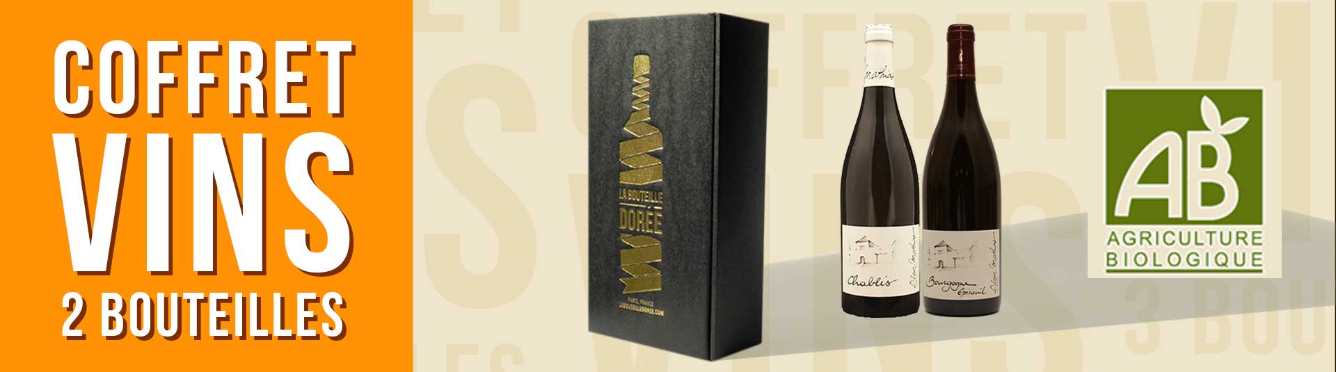 Coffret vin Bourgogne BIO 2 bouteilles Coffret vin Bourgogne BIO 2 bouteilles