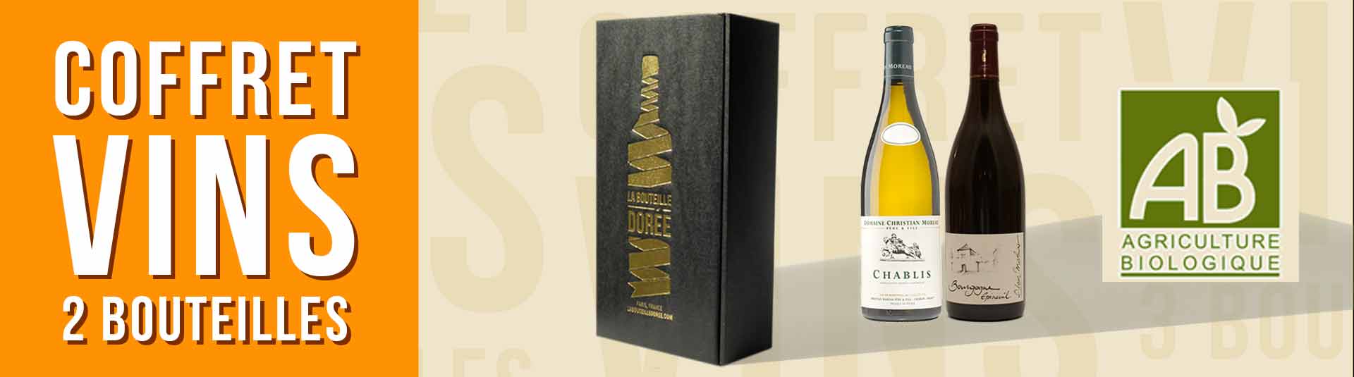 Coffret vin Bourgogne BIO 2 bouteilles Coffret vin Bourgogne BIO 2 bouteilles