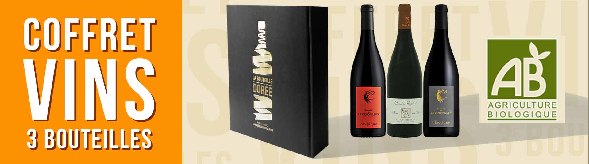 Coffret vin Languedoc Agriculture Biologique 3 bouteilles Coffret vin Languedoc Agriculture Biologique 3 bouteilles