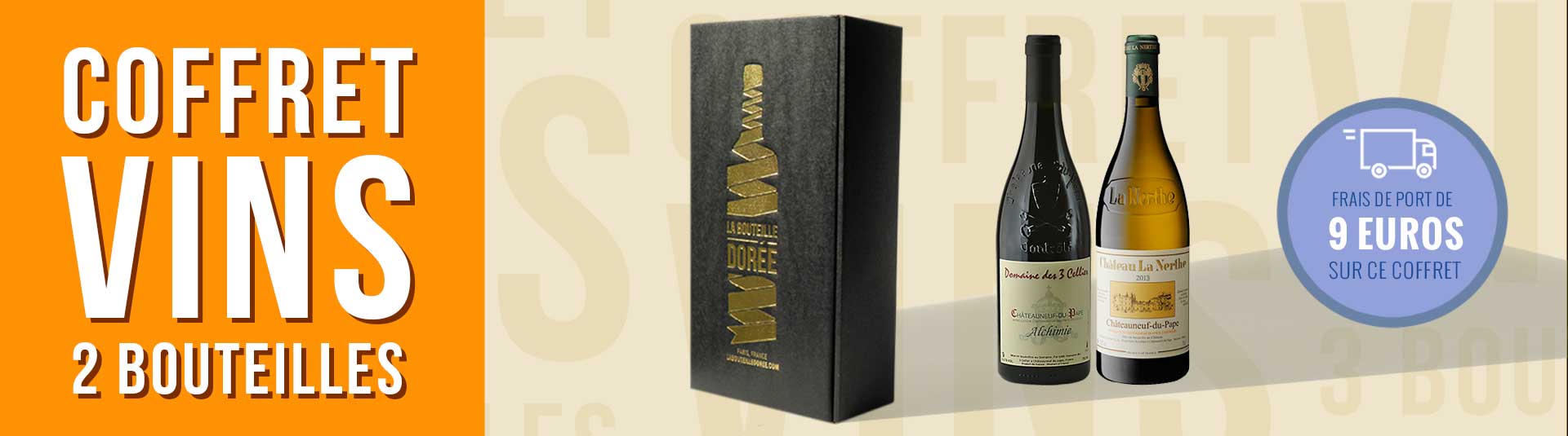 Coffret vin Bourgogne Découverte Coffret vin Châteauneuf-du-Pape Découverte