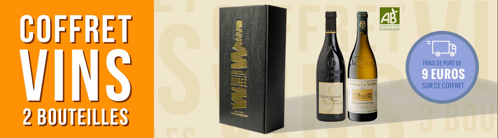 Coffret vin Bourgogne Découverte Coffret vin Châteauneuf-du-Pape Découverte