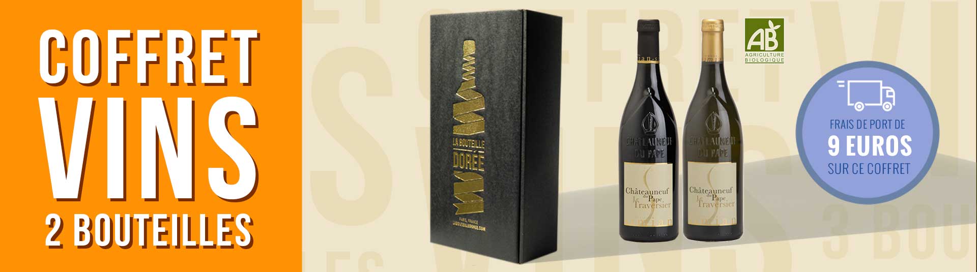 Coffret vin Bourgogne Découverte Coffret vin Châteauneuf-du-Pape Découverte