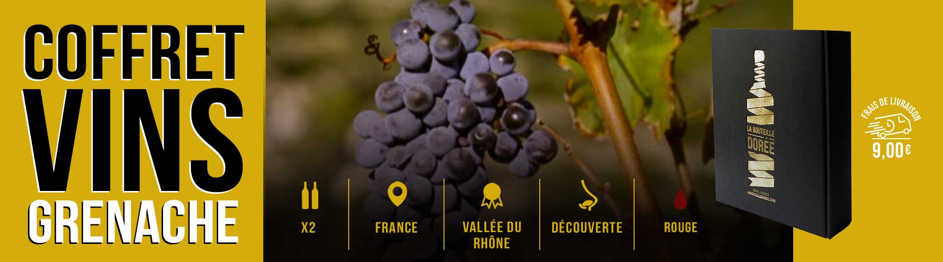 coffret vin Rhône Cépage Grenache 2 bouteilles