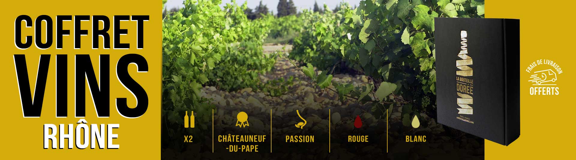 Coffret vin Châteauneuf-du-Pape Passion