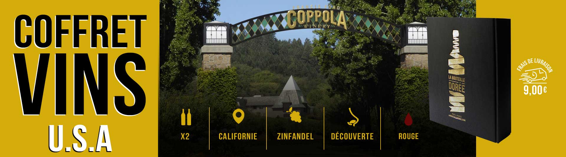 Coffret vin USA Francis Ford Coppola 2 bouteilles