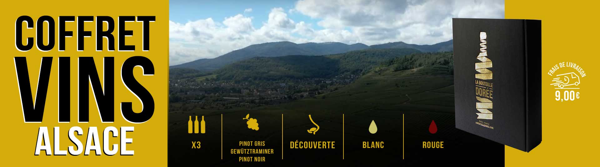 Coffret vin Alsace BIO 3 bouteilles