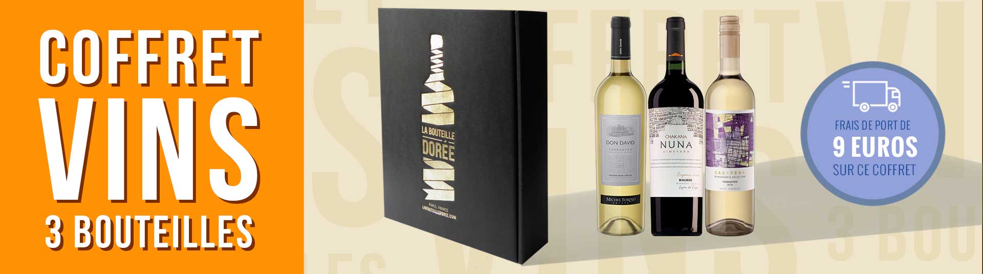 Coffret vin Argentine épage Malbec 3 bouteilles Coffret vin Argentine 3 bouteilles