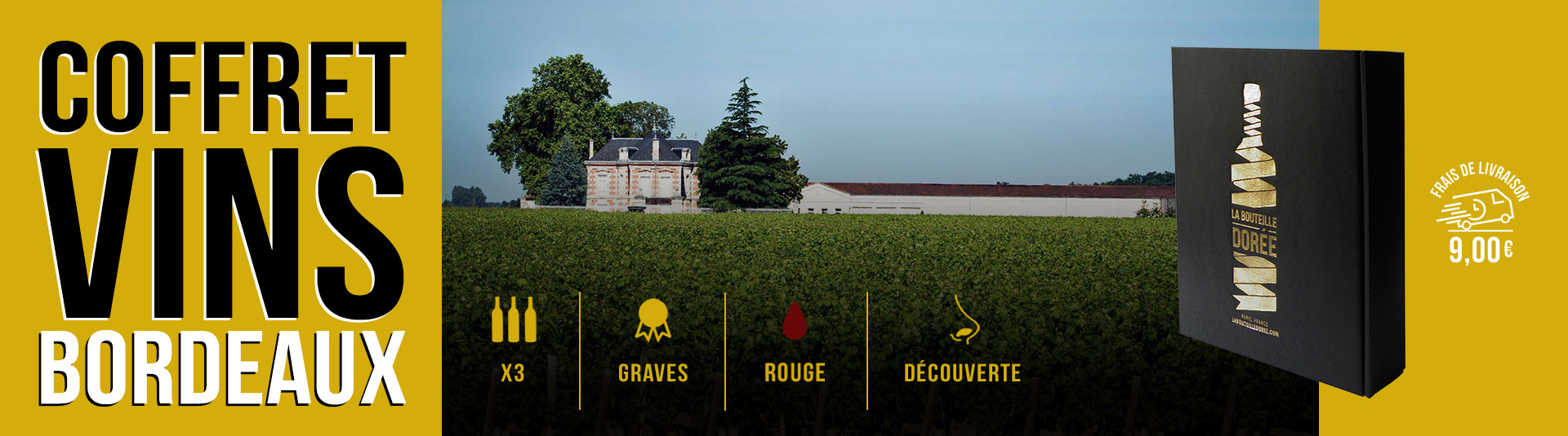 Coffret vin Bordeaux Graves Découverte 3 bouteilles