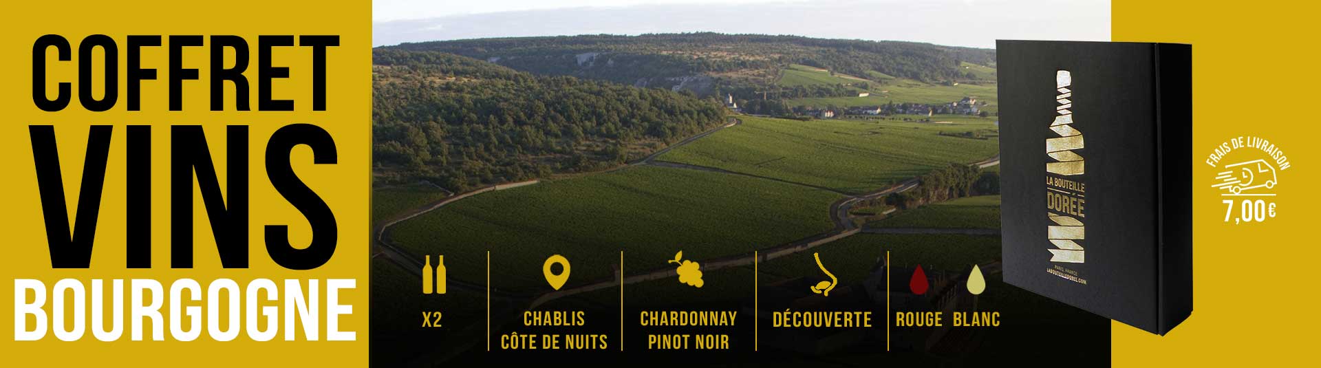 Coffret vin Bourgogne Sélection Rouge et Blanc 2 bouteilles
