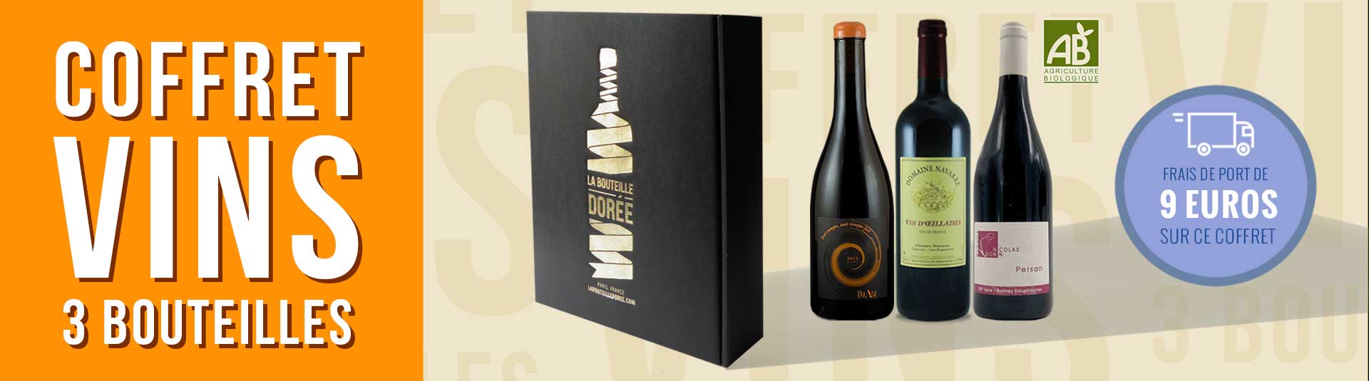 Coffret vin rouge BIO cépages rares 3 bouteilles