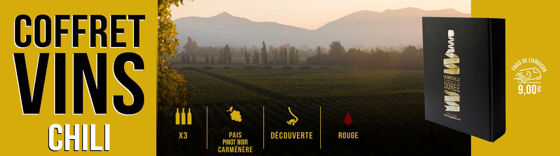 Coffret vin Chili 3 bouteilles Coffret vin Chili 3 bouteilles