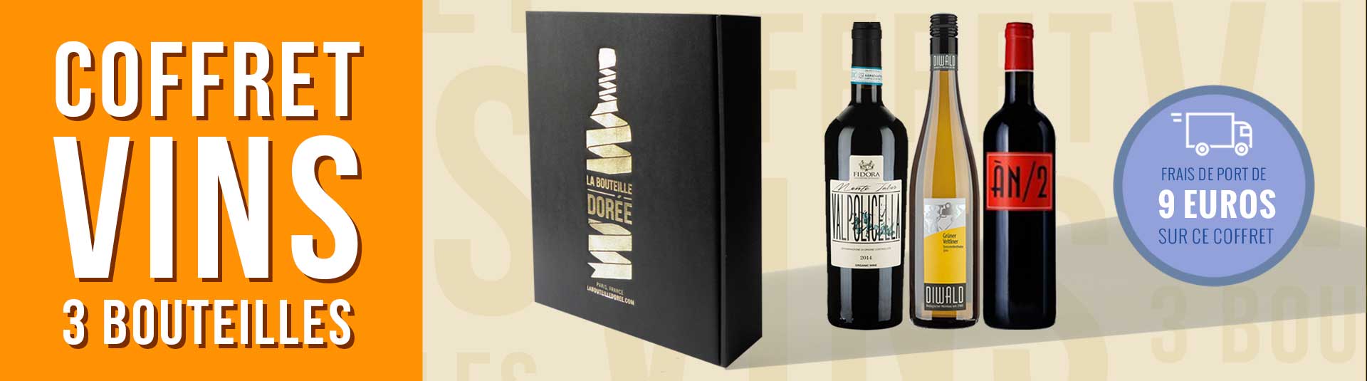 Coffret 3 bouteilles de Vin du Monde 3x75cl