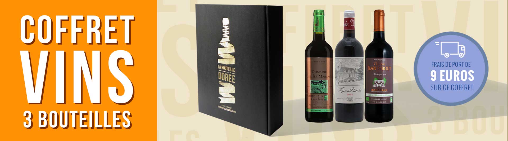 coffret vin Bordeaux Agriculture Biologique 3 bouteilles